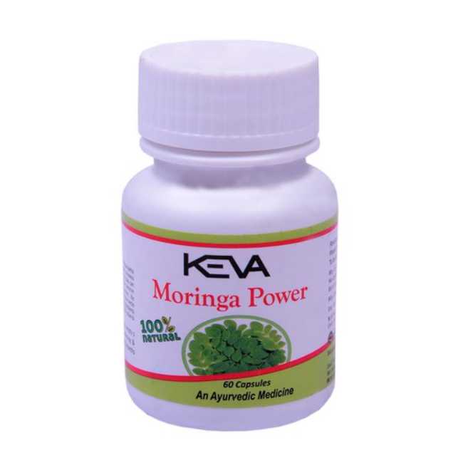 Keva Moringa Power Capsules - An Ayurvedic, Herbal & Safe Formulation (60 Capsules 500mg)