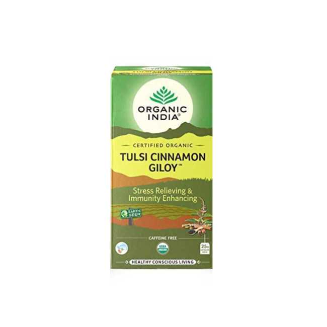Organic India Tulsi Cinnamon Giloy Tea - 25 Bags