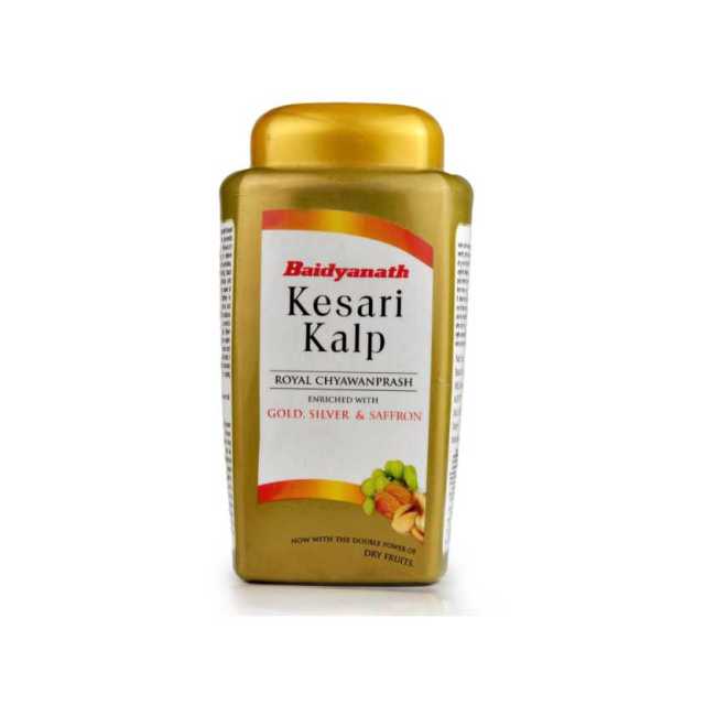 Baidyanath Kesari Kalp Royal Chyawanprash - Enriched with Gold, Silver and Saffron - 500gm