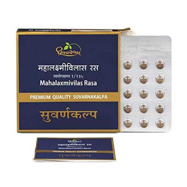 Dhootapapeshwar Mahalaxmivilas Rasa Premium Quality Suvarnakalpa - 10Tablets