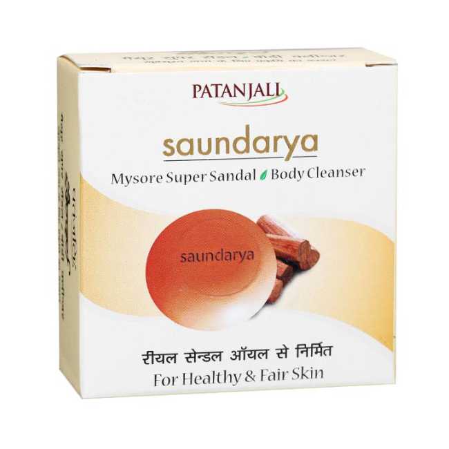 Patanjali Ayurveda Saundarya Mysore Super Sandal Body Cleanser - 75gm Soap