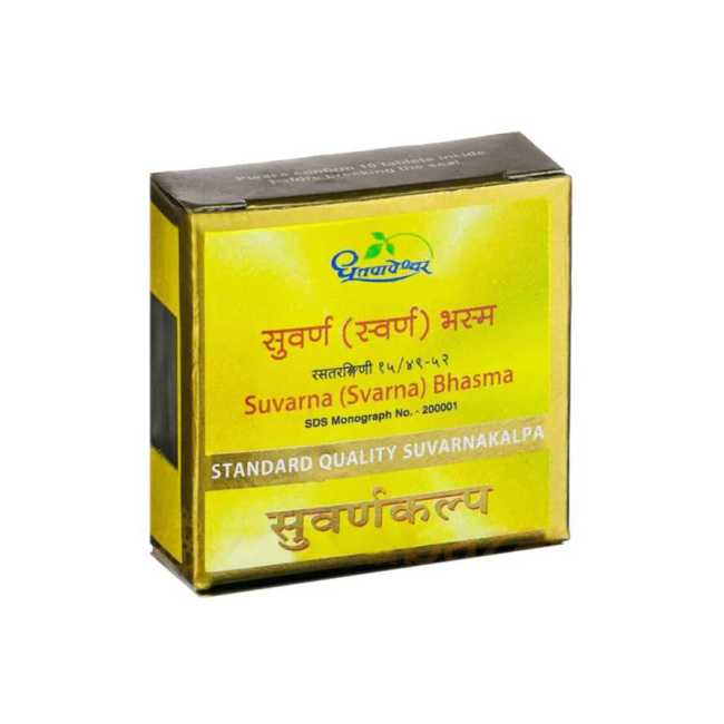 Dhootapapeshwar Svarna Bhasma Standard Quality Suvarnakalpa - 10 Tablet