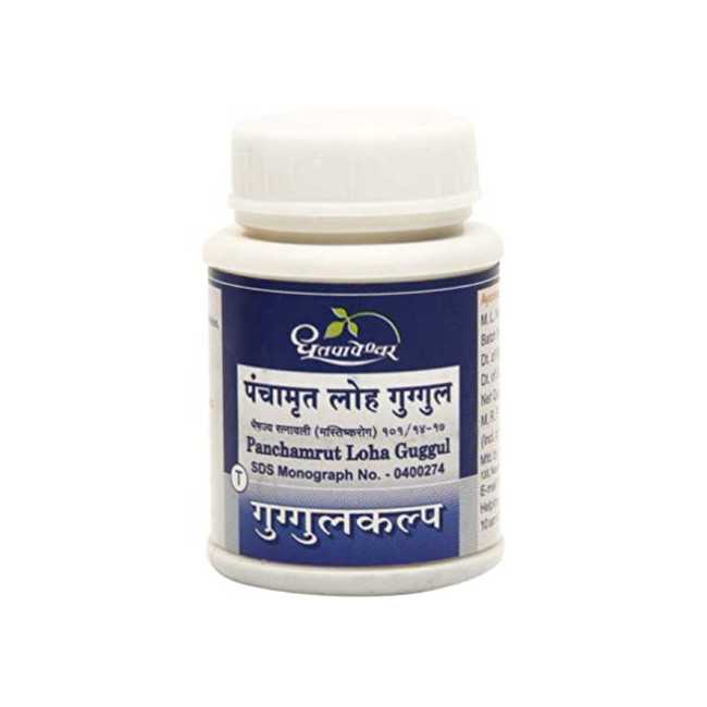 Dhootapapeshwar Panchamrut Loha Guggul - 60 Tablets