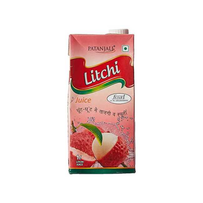 Patanjali Natural Litchi Juice Tetra Pack, 1L