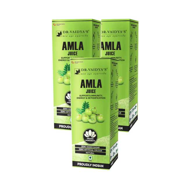Dr Vaidyas Amla Juice Concentrate 1L Pack of Three