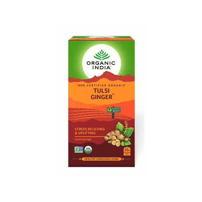 Organic India Tulsi Ginger Tea Tin - 100gm