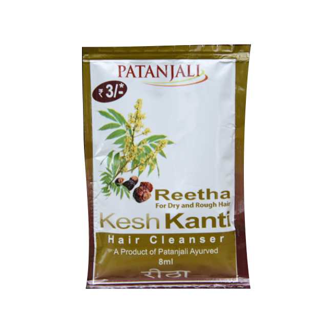 Patanjali Kesh Kanti Reetha Hair Cleanser (Pack of 20 Pouch) - 8gm each