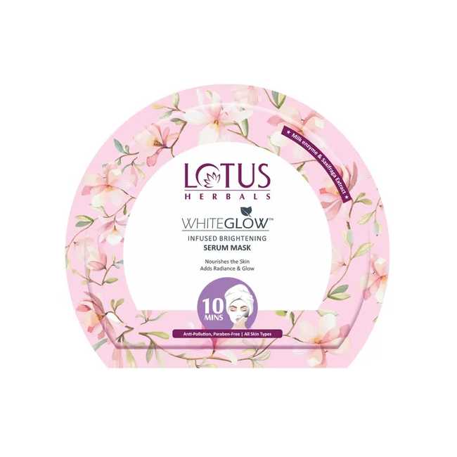 Lotus Whiteglow Infused Brightening Pollution Safe Serum Mask