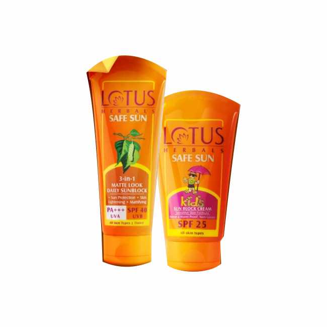 Lotus Herbals Safe Sun Mom and Me SPF 25 and 40 Sunscreen Combo