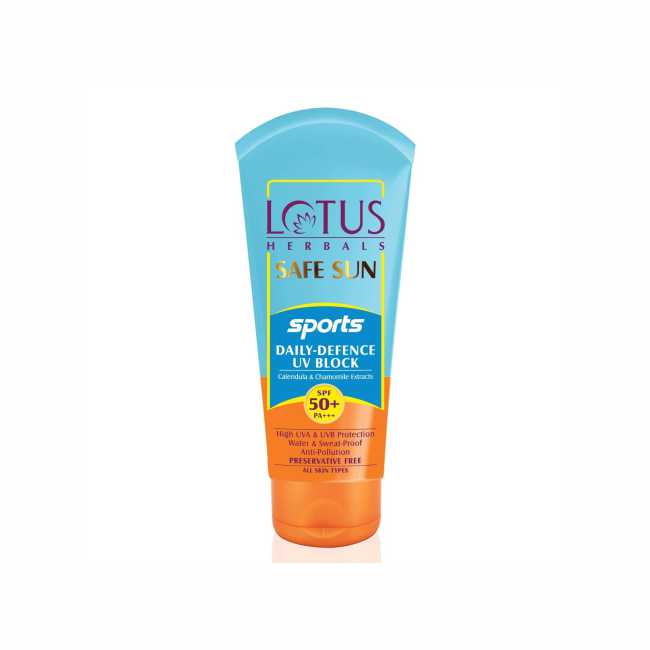 Lotus Herbals Safe Sun Sports Daily-Defence UV Block Sunscreen SPF 50+