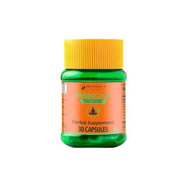 Dr Vaidyas Herbocalm Capsule For Stress and Anxiety Management
