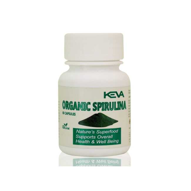 Keva Organic Spirulina (60 Capsules 500mg each)